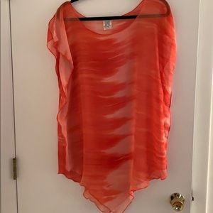 Sheer coral coverup SMALL